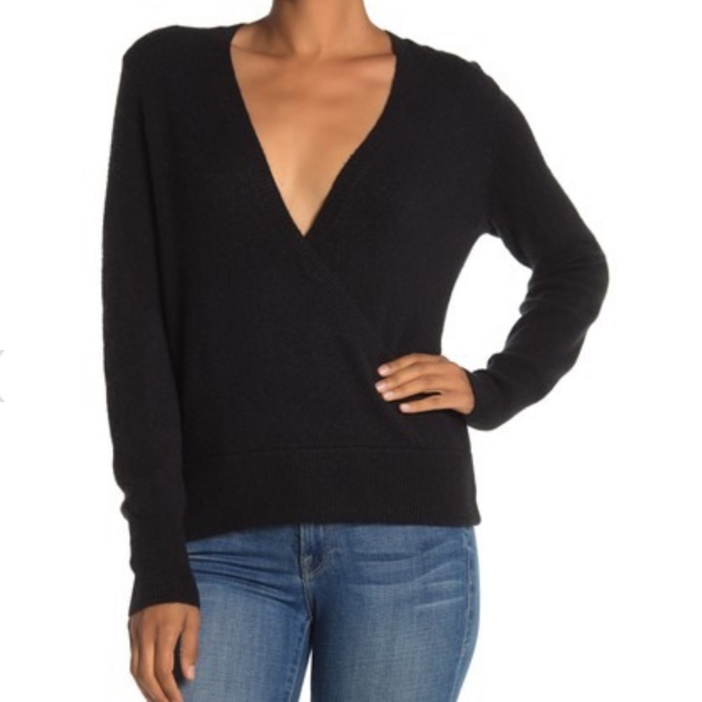 Madewell Faux Wrap Pullover Sweater